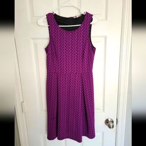 41 Hawthorn Stitch Fix Purple Chevron Midi Dress SIZE S